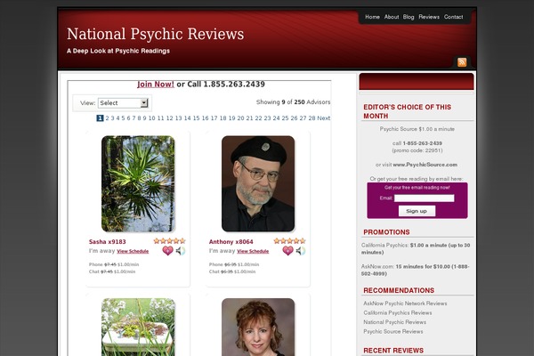 nationalpsychicreviews.com site used Sleek