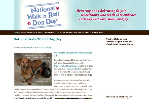nationalwalknrolldogday.com site used Joyfulpaws