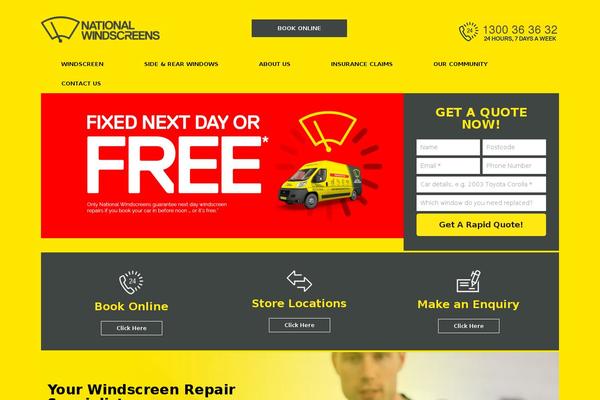 nationalwindscreens.com.au site used Windscreens