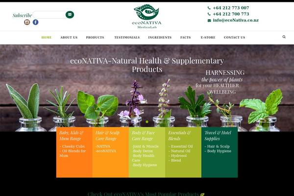 Organics theme site design template sample