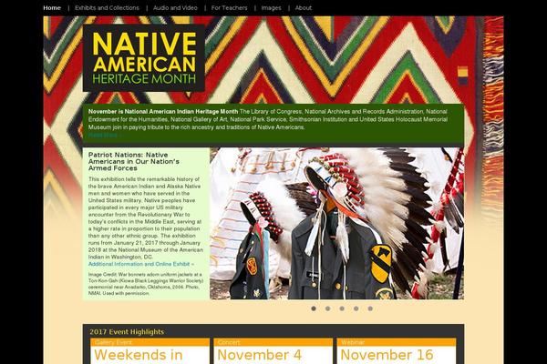 nativeamericanheritagemonth.gov site used Loc-heritage