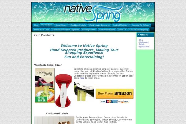 nativespringessentials.com site used FlexSqueeze