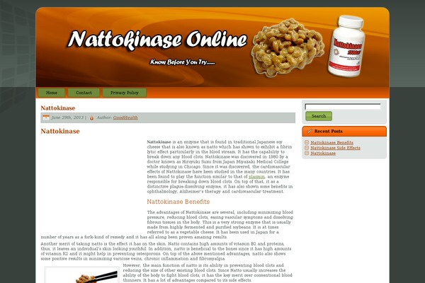 nattokinaseonline.com site used Nattokinase