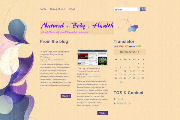 natural-body-health.com site used Abstract