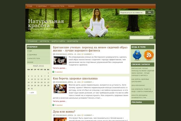 Natural Health theme site design template sample