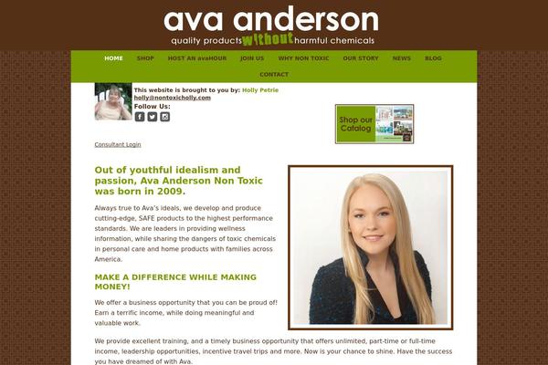 Ava theme site design template sample