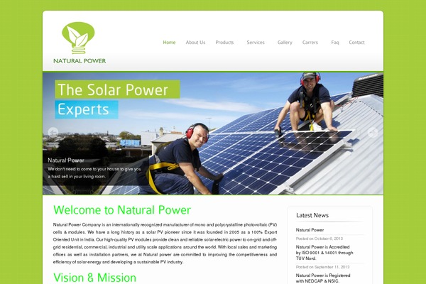 naturalpower.in site used Ecobiz