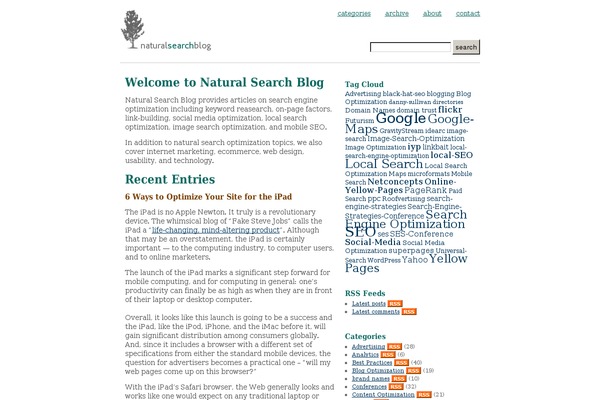 naturalsearchblog.com site used Naturalsearch
