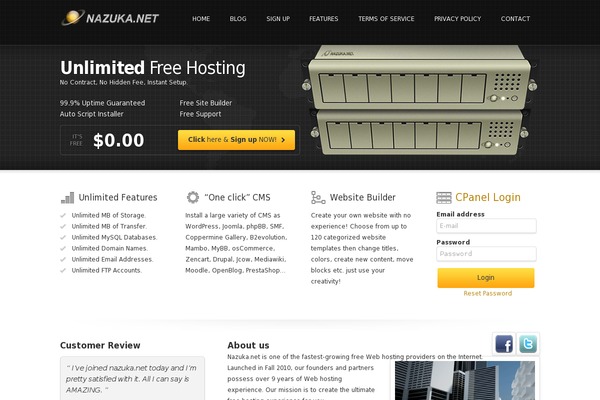 Rackhost theme site design template sample