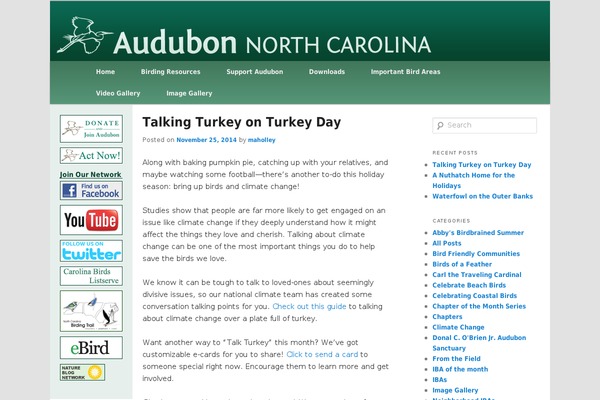 ncaudubonblog.org site used Audubon