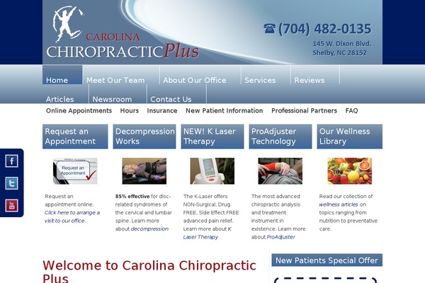 ncchiroplus.com site used Carolina-chiropractic-plus