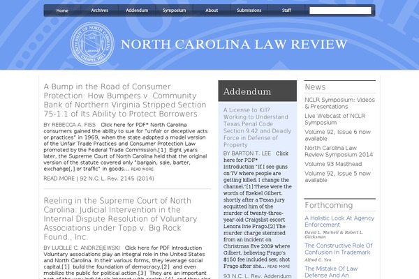nclawreview.org site used Nc