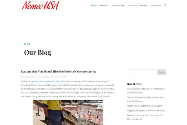 Divi theme site design template sample