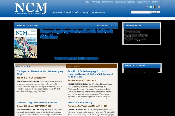ncmedicaljournal.com site used Ncmj