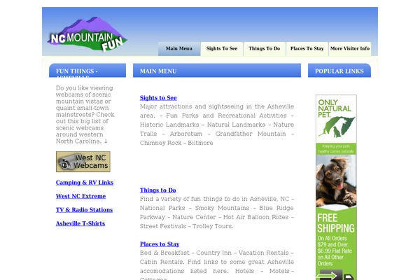 ncmountainfun.com site used Newfangled