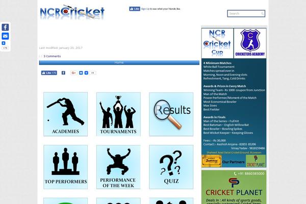 ncrcricket.com site used Tempex