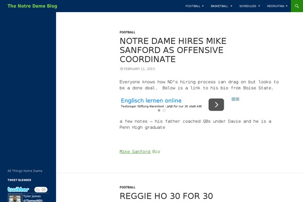 Twenty Fourteen theme site design template sample