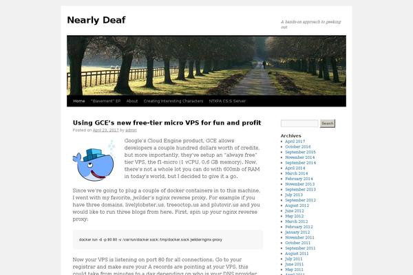 Twenty Ten theme site design template sample