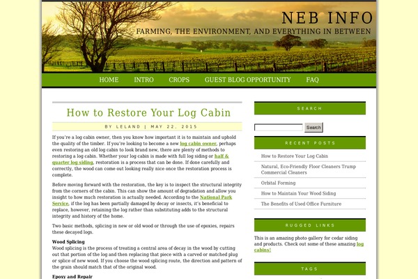 Countryside theme site design template sample
