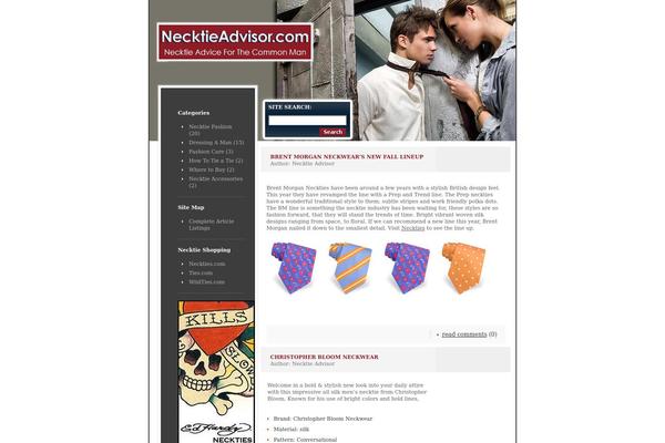 necktieadvisor.com site used Theme406