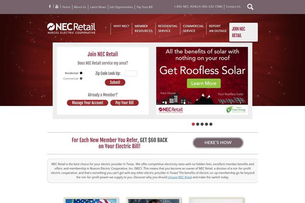necretail.com site used Mdr-wp-boilerplate