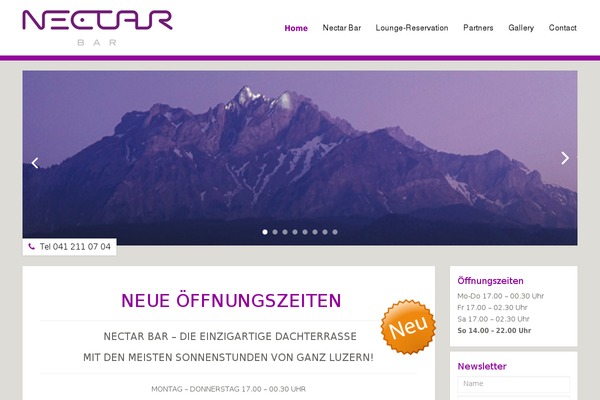 nectar-bar.ch site used Musterpage-v8