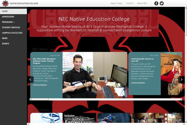 necvancouver.org site used Nec