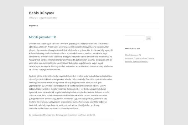 Twenty Twelve theme site design template sample