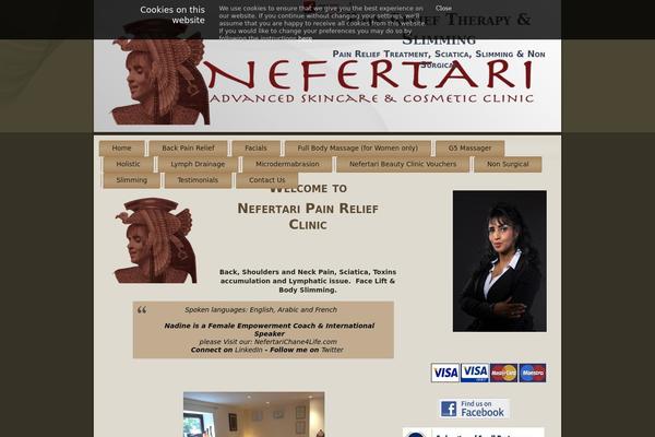 nefertaribeautyclinic.com site used Nefertariwebsite