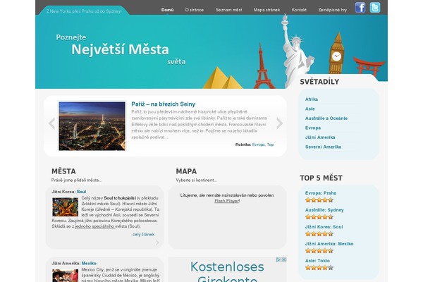 nejvetsimesta.cz site used Nejvetsimesta.cz