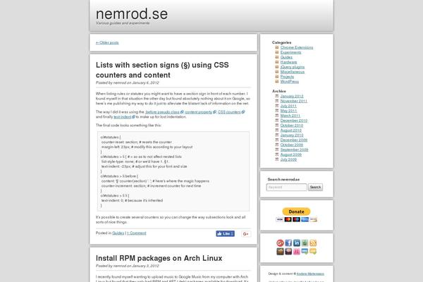 Site using Nemlightbox plugin