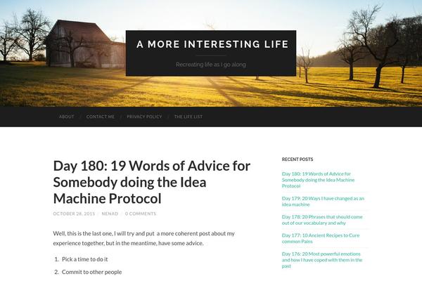 Hemingway theme site design template sample
