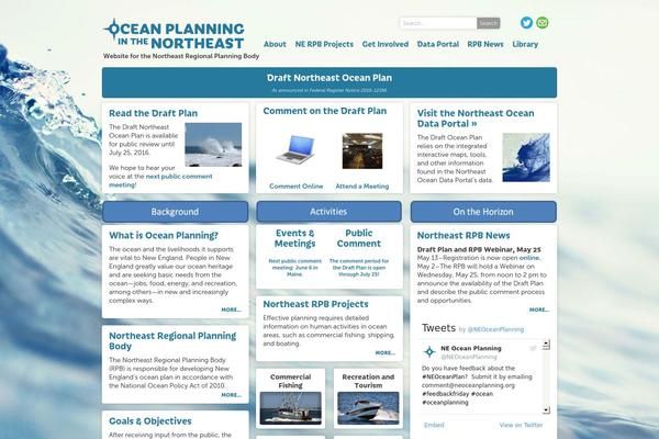 neoceanplanning.org site used Opne
