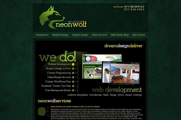 Wolf theme site design template sample
