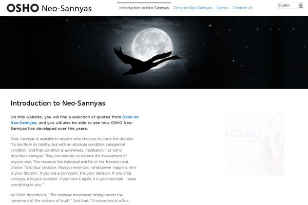 neosannyas.org site used Meditation