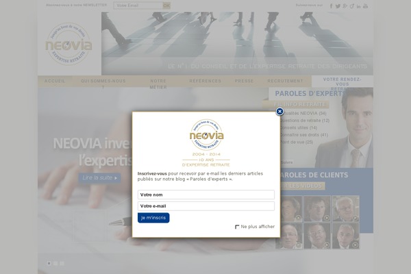 neoviaretraite.fr site used Neovia