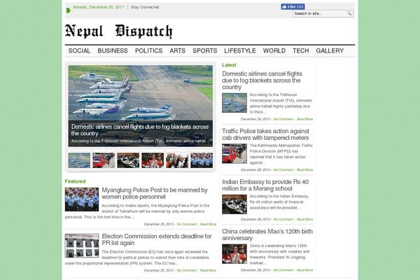 nepaldispatch.com site used Advanced Newspaper