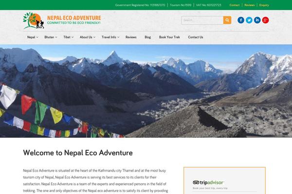 nepalecoadventure.com site used Nepalecoadventure