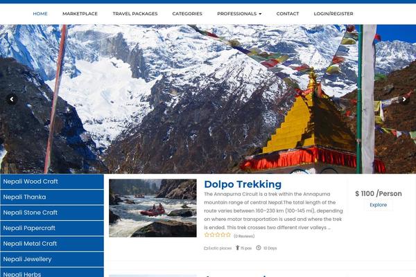 nepaleseonline.com site used Travel Agency