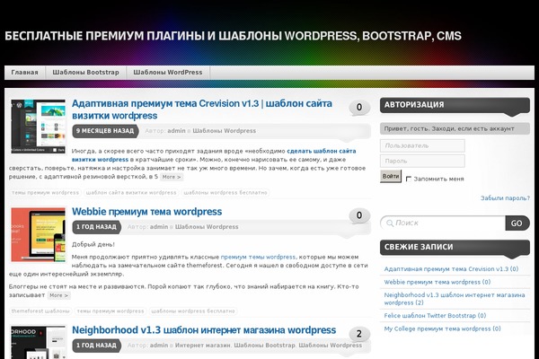 WordPress website example screenshot
