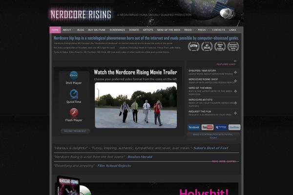 nerdcorerisingmovie.com site used The WP