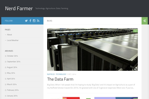 Hueman theme site design template sample