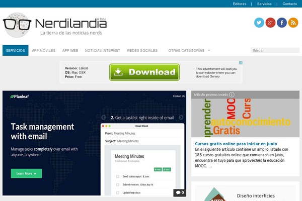 nerdilandia.com site used Modernblog