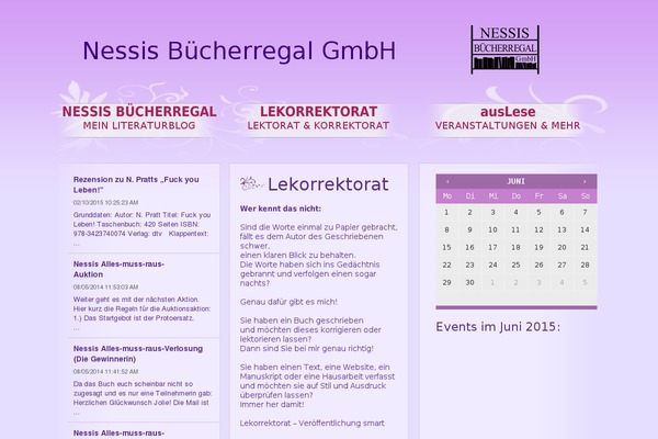 nessisbuecherregal.de site used A little touch of purple