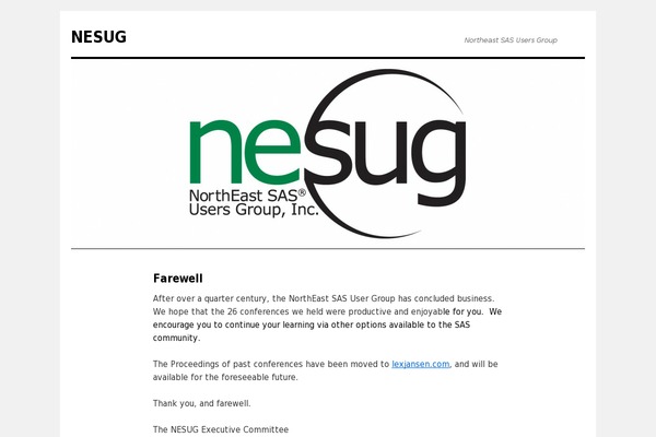 nesug.org site used Moina