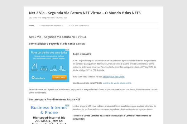 Twenty Twelve theme site design template sample