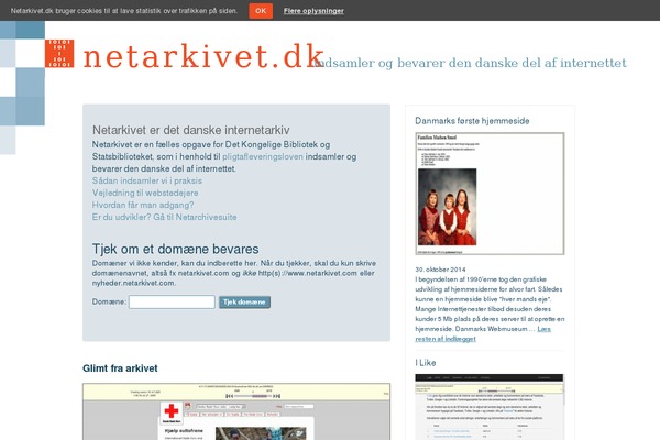 netarkivet.dk site used Netarkivet