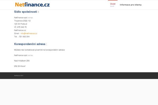 netfinance.cz site used Netfinance