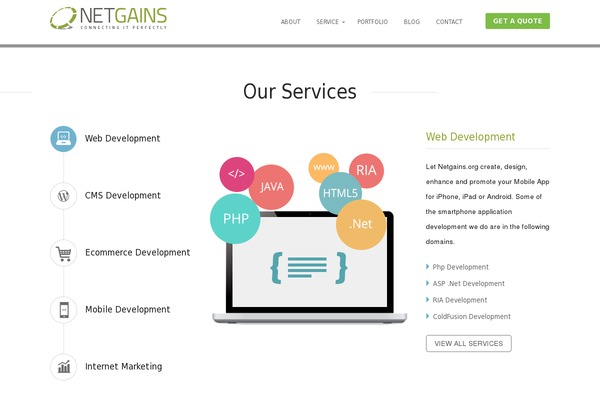 netgains theme websites examples