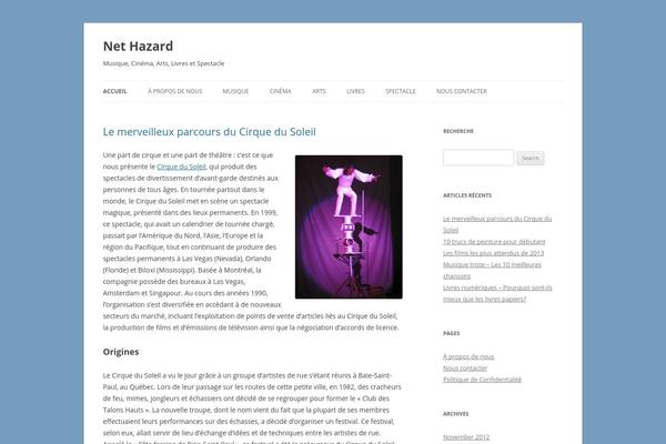 Twenty Twelve theme site design template sample